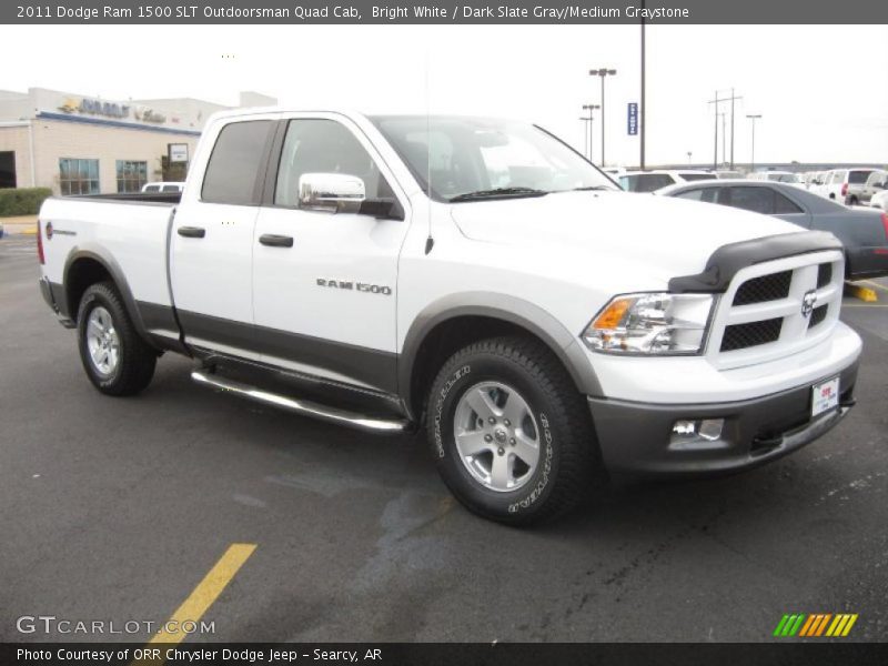 Front 3/4 View of 2011 Ram 1500 SLT Outdoorsman Quad Cab