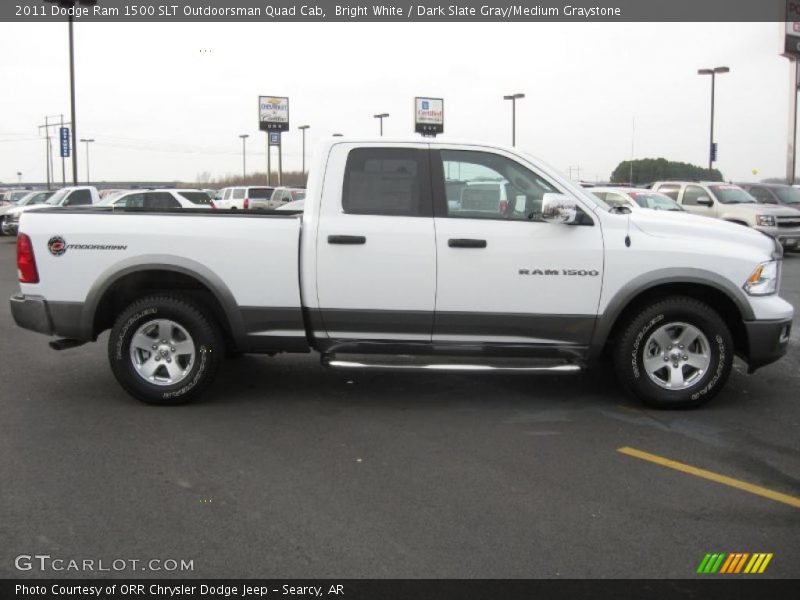 Bright White / Dark Slate Gray/Medium Graystone 2011 Dodge Ram 1500 SLT Outdoorsman Quad Cab