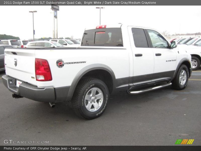 Bright White / Dark Slate Gray/Medium Graystone 2011 Dodge Ram 1500 SLT Outdoorsman Quad Cab