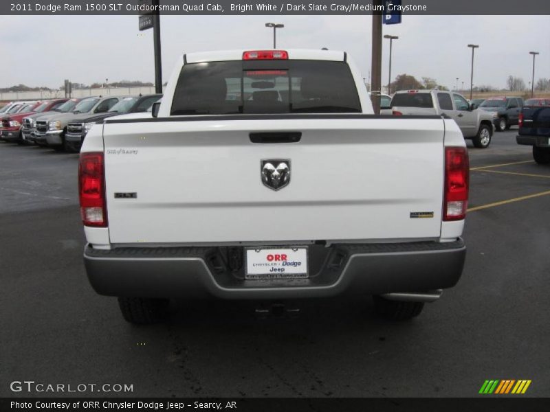 Bright White / Dark Slate Gray/Medium Graystone 2011 Dodge Ram 1500 SLT Outdoorsman Quad Cab