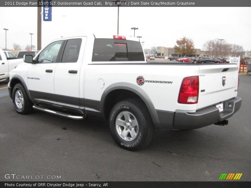 Bright White / Dark Slate Gray/Medium Graystone 2011 Dodge Ram 1500 SLT Outdoorsman Quad Cab