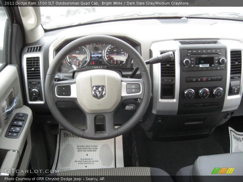 Dashboard of 2011 Ram 1500 SLT Outdoorsman Quad Cab