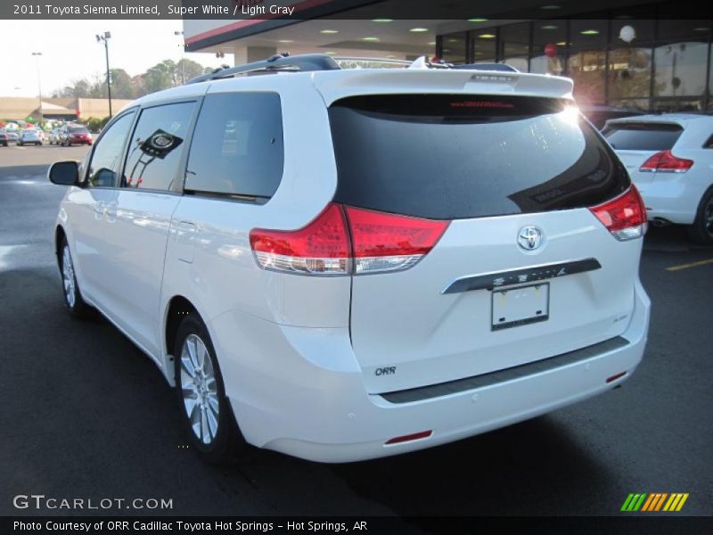 Super White / Light Gray 2011 Toyota Sienna Limited