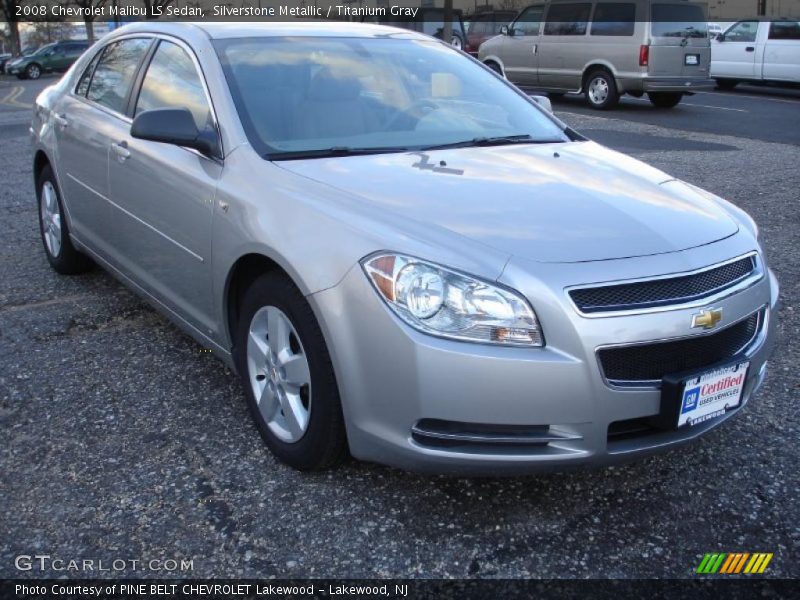 Silverstone Metallic / Titanium Gray 2008 Chevrolet Malibu LS Sedan