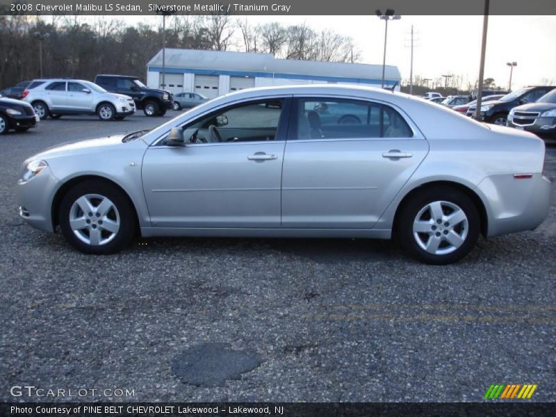 Silverstone Metallic / Titanium Gray 2008 Chevrolet Malibu LS Sedan