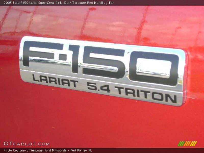 Dark Toreador Red Metallic / Tan 2005 Ford F150 Lariat SuperCrew 4x4