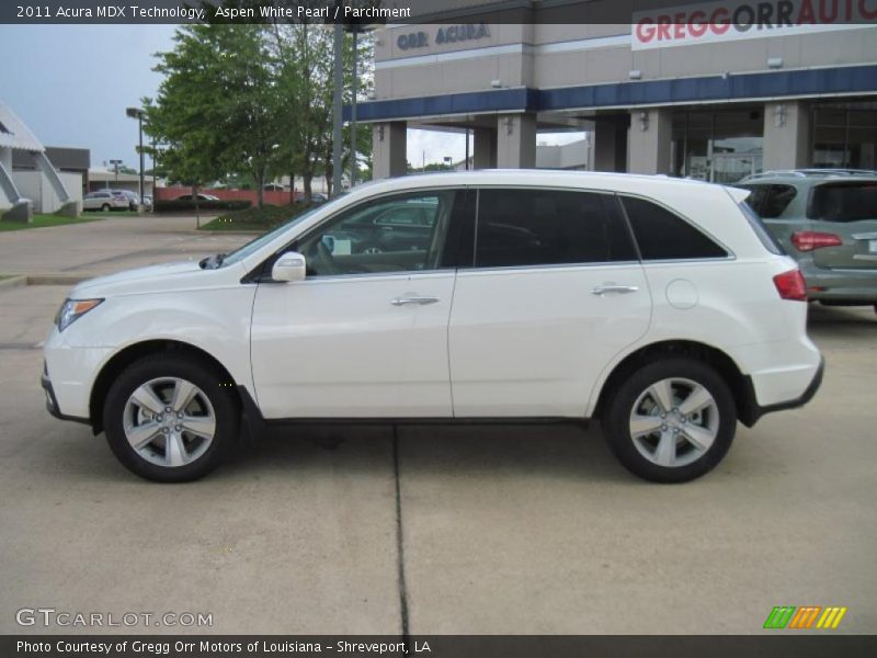 Aspen White Pearl / Parchment 2011 Acura MDX Technology