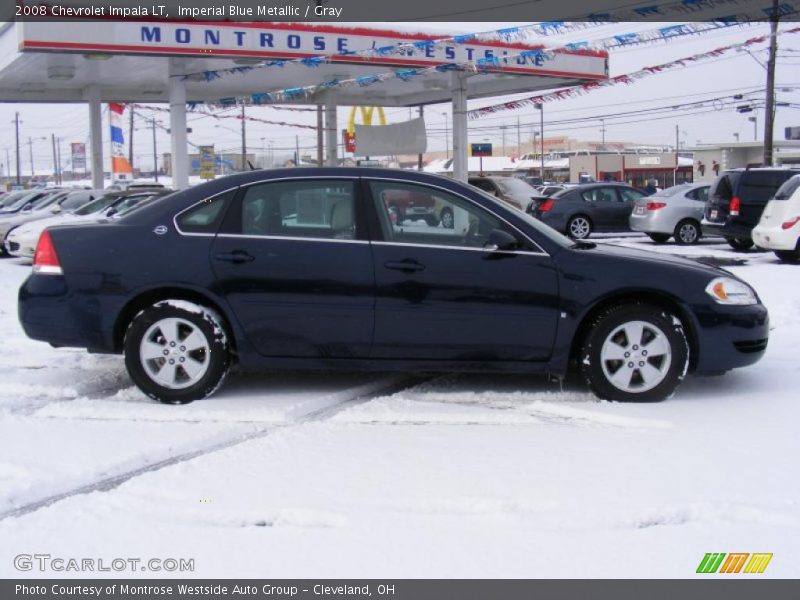 Imperial Blue Metallic / Gray 2008 Chevrolet Impala LT