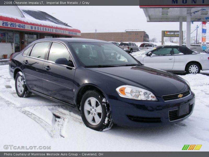 Imperial Blue Metallic / Gray 2008 Chevrolet Impala LT
