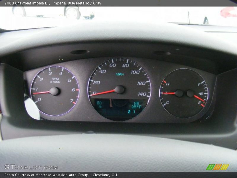 Imperial Blue Metallic / Gray 2008 Chevrolet Impala LT