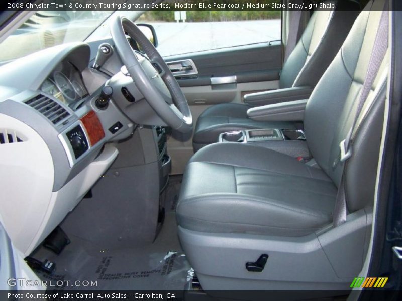 Modern Blue Pearlcoat / Medium Slate Gray/Light Shale 2008 Chrysler Town & Country Touring Signature Series