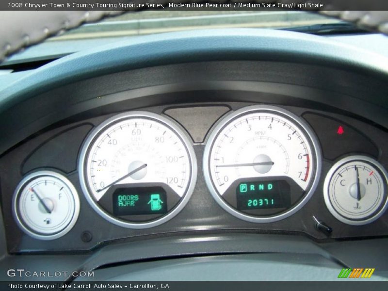Modern Blue Pearlcoat / Medium Slate Gray/Light Shale 2008 Chrysler Town & Country Touring Signature Series