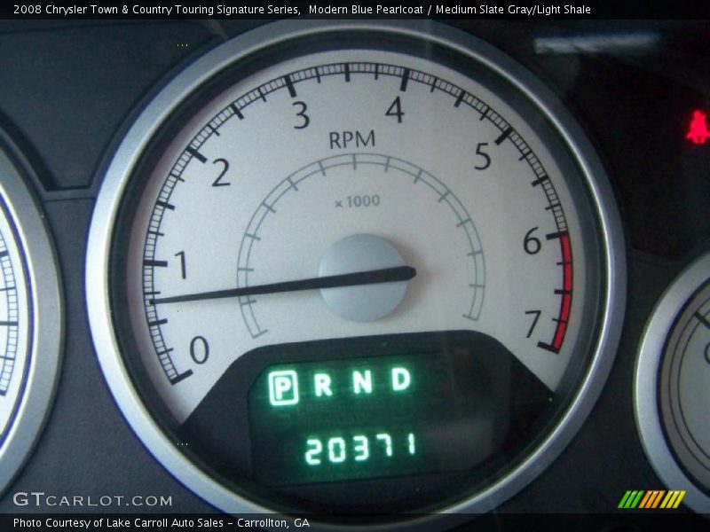 Modern Blue Pearlcoat / Medium Slate Gray/Light Shale 2008 Chrysler Town & Country Touring Signature Series