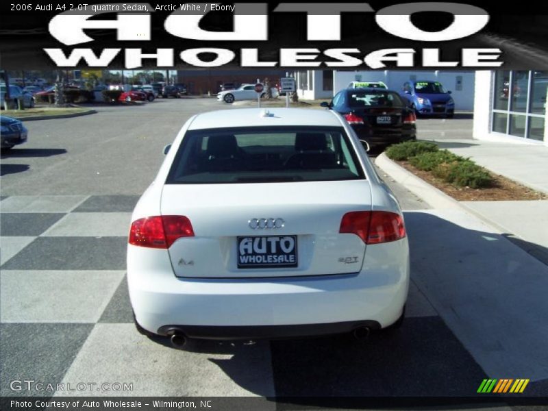 Arctic White / Ebony 2006 Audi A4 2.0T quattro Sedan