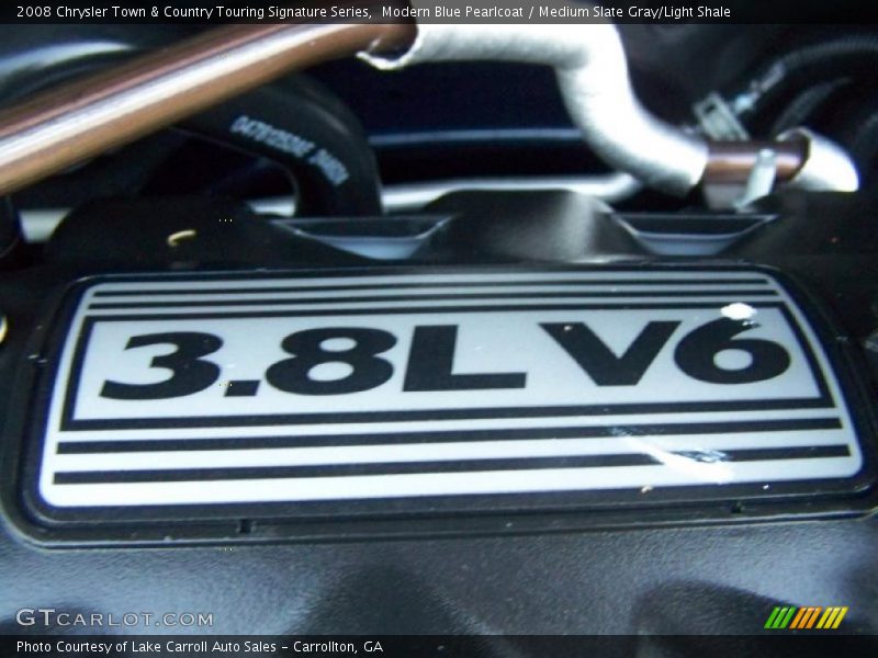 Modern Blue Pearlcoat / Medium Slate Gray/Light Shale 2008 Chrysler Town & Country Touring Signature Series