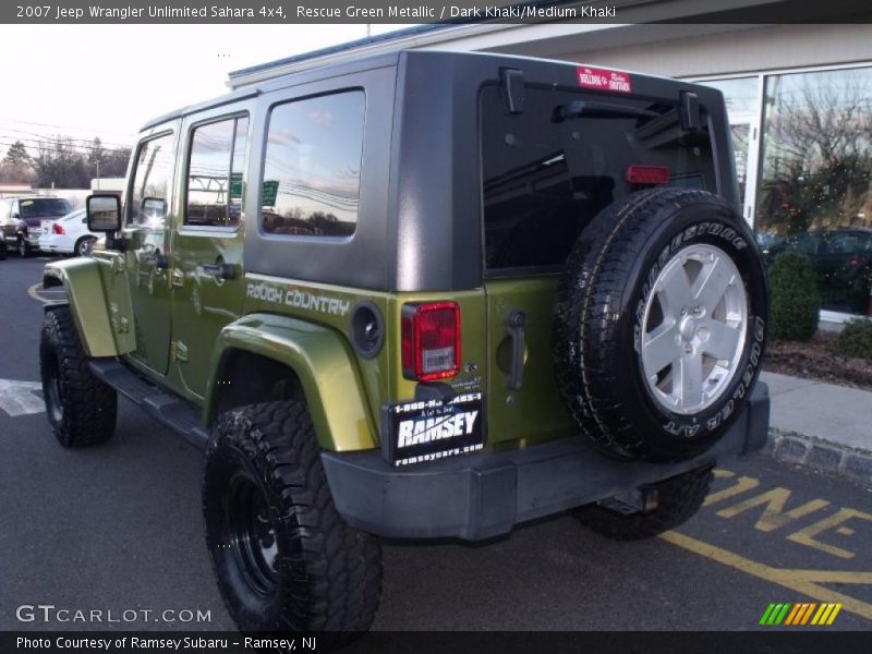 Rescue Green Metallic / Dark Khaki/Medium Khaki 2007 Jeep Wrangler Unlimited Sahara 4x4