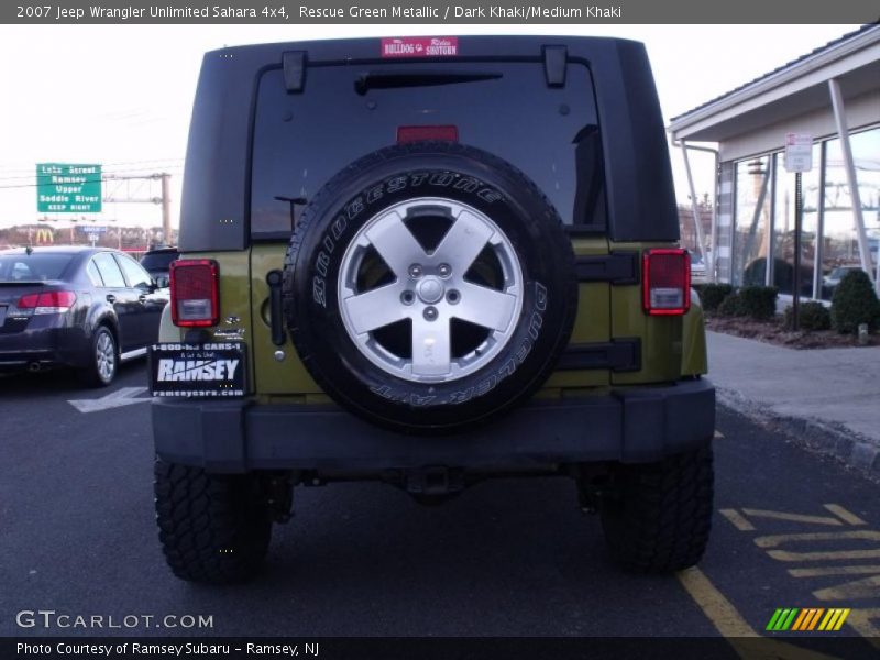 Rescue Green Metallic / Dark Khaki/Medium Khaki 2007 Jeep Wrangler Unlimited Sahara 4x4