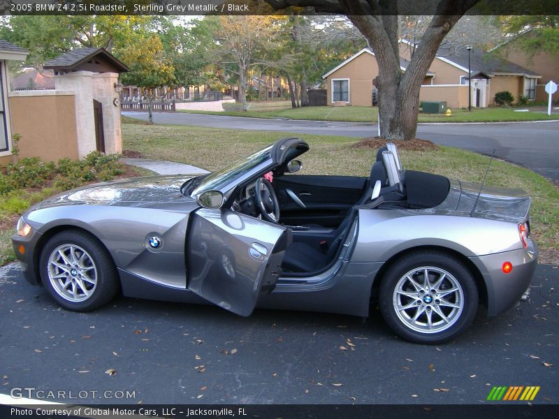 Sterling Grey Metallic / Black 2005 BMW Z4 2.5i Roadster