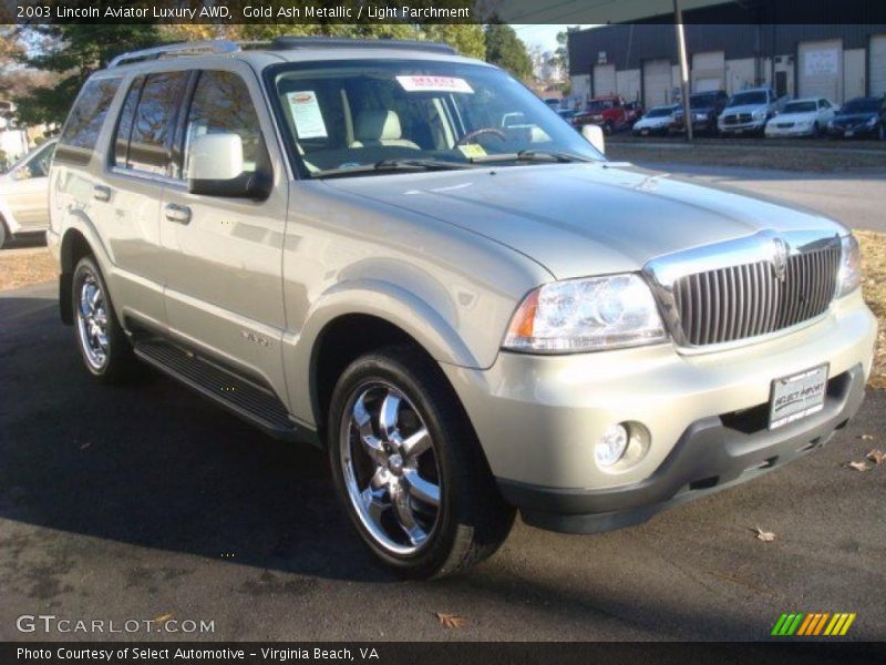 Gold Ash Metallic / Light Parchment 2003 Lincoln Aviator Luxury AWD