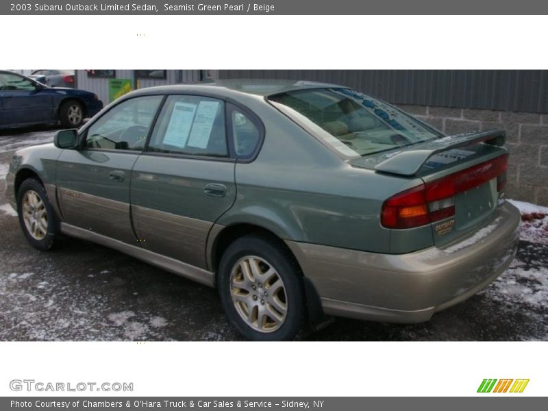 Seamist Green Pearl / Beige 2003 Subaru Outback Limited Sedan