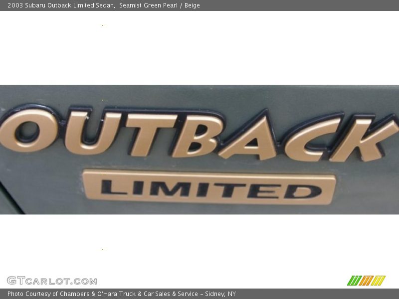 Seamist Green Pearl / Beige 2003 Subaru Outback Limited Sedan