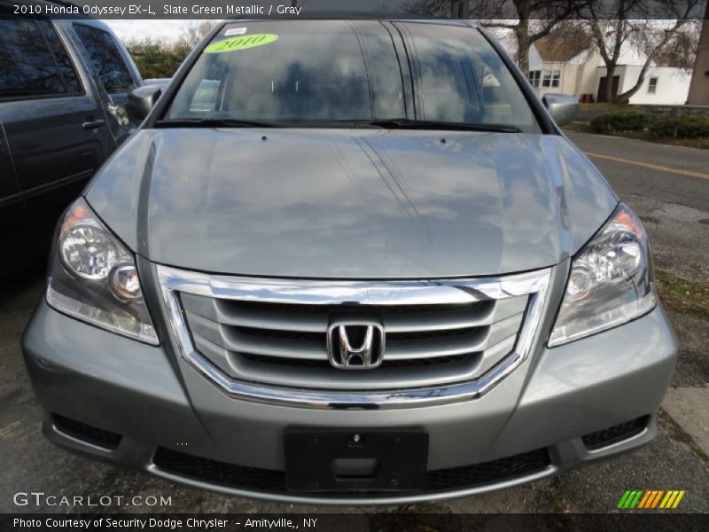 Slate Green Metallic / Gray 2010 Honda Odyssey EX-L