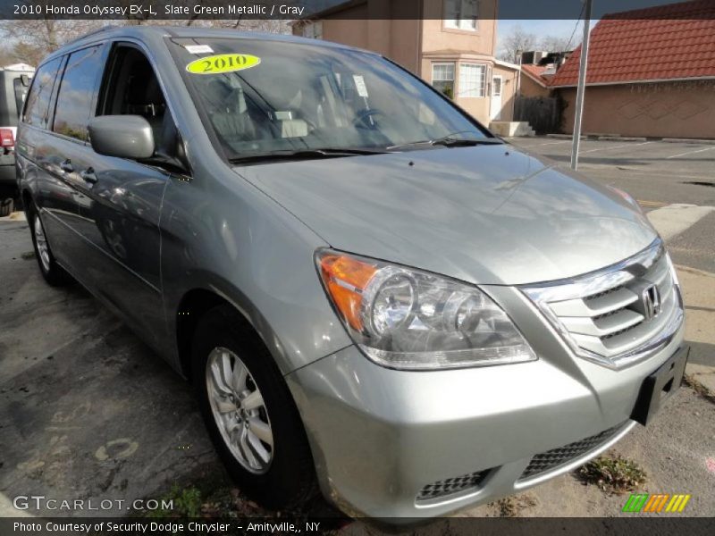 Slate Green Metallic / Gray 2010 Honda Odyssey EX-L