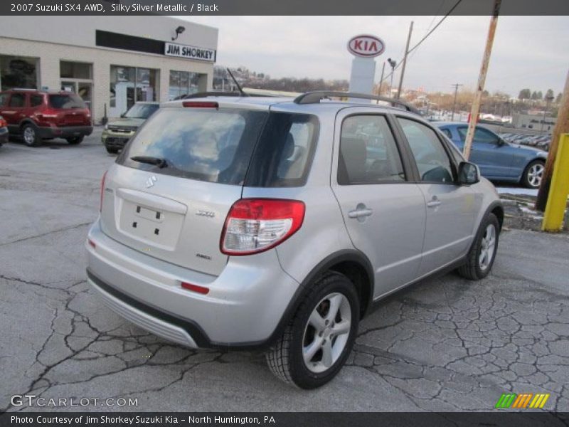 Silky Silver Metallic / Black 2007 Suzuki SX4 AWD