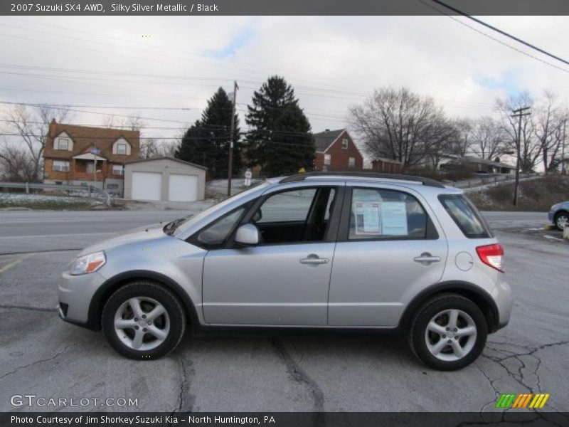 Silky Silver Metallic / Black 2007 Suzuki SX4 AWD