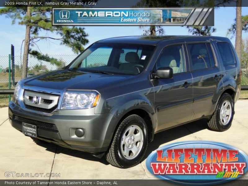 Nimbus Gray Metallic / Gray 2009 Honda Pilot LX