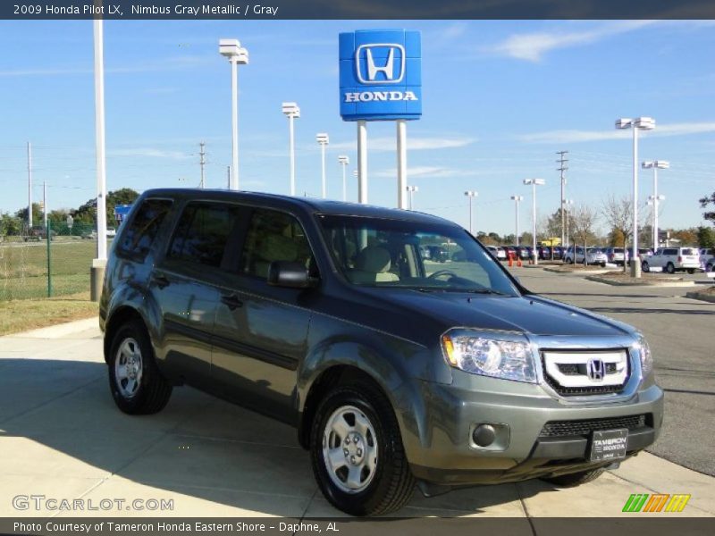 Nimbus Gray Metallic / Gray 2009 Honda Pilot LX