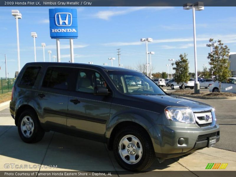 Nimbus Gray Metallic / Gray 2009 Honda Pilot LX