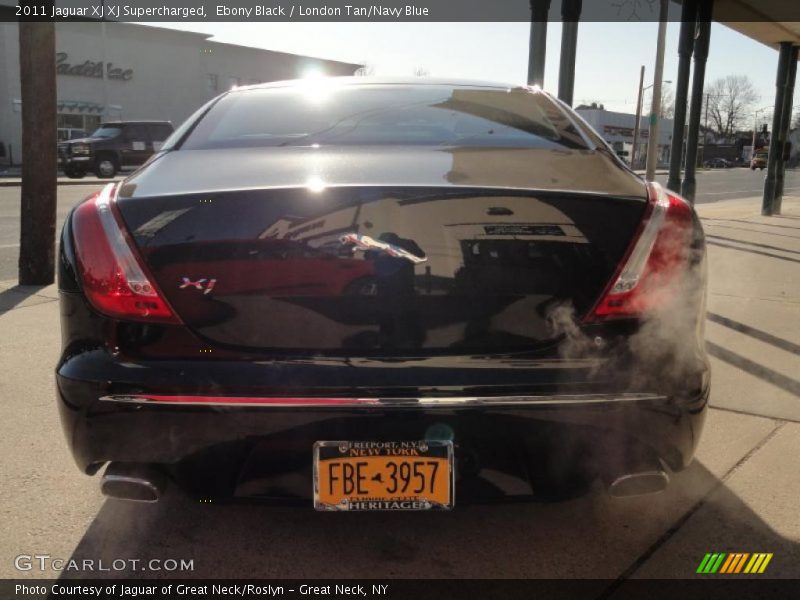 Ebony Black / London Tan/Navy Blue 2011 Jaguar XJ XJ Supercharged