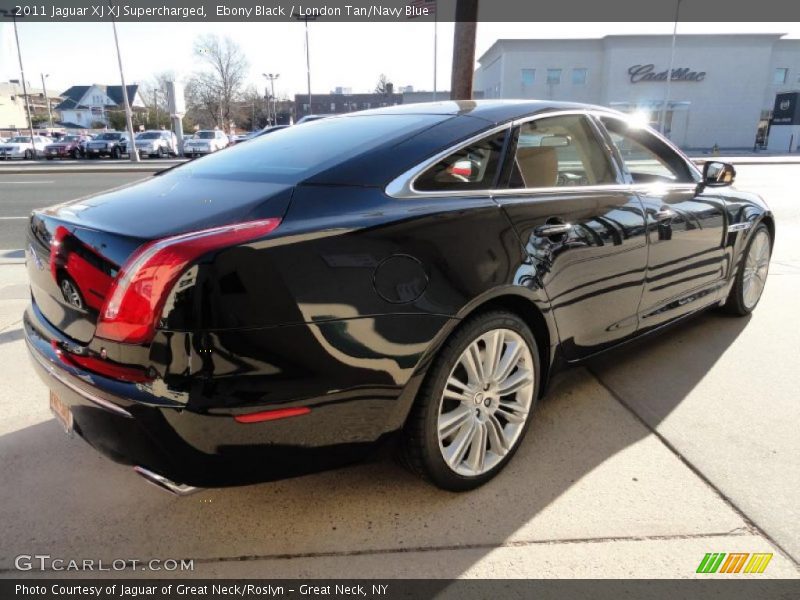 Ebony Black / London Tan/Navy Blue 2011 Jaguar XJ XJ Supercharged