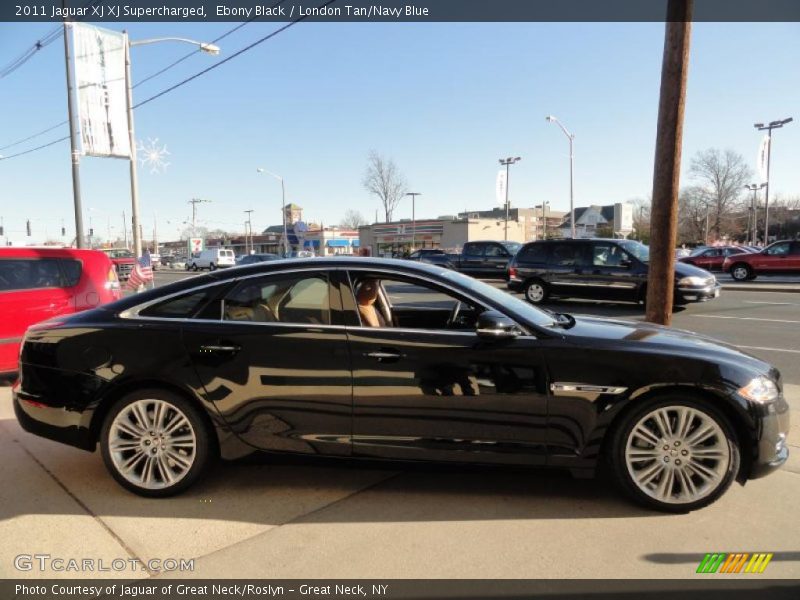 Ebony Black / London Tan/Navy Blue 2011 Jaguar XJ XJ Supercharged