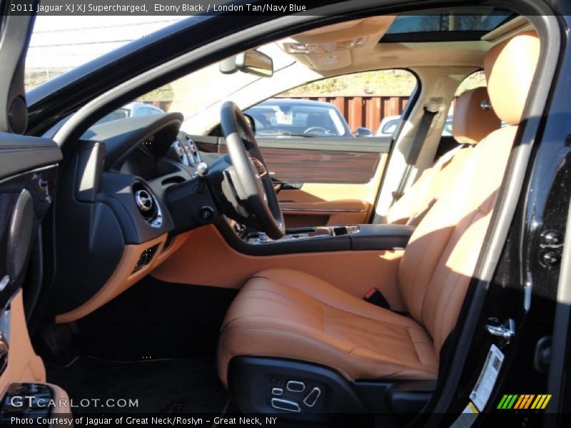 Ebony Black / London Tan/Navy Blue 2011 Jaguar XJ XJ Supercharged