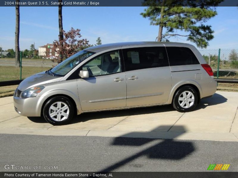 Sahara Gold Metallic / Beige 2004 Nissan Quest 3.5 S