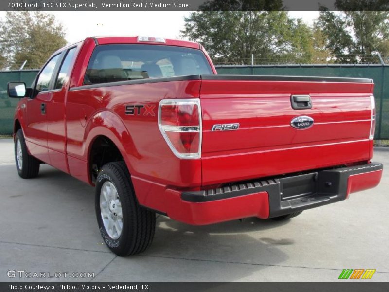 Vermillion Red / Medium Stone 2010 Ford F150 STX SuperCab