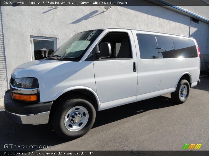 Summit White / Medium Pewter 2010 Chevrolet Express LS 3500 Passenger Van