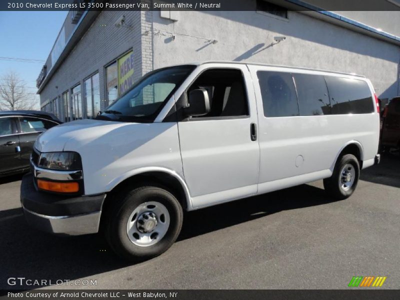 Summit White / Neutral 2010 Chevrolet Express LS 3500 Passenger Van
