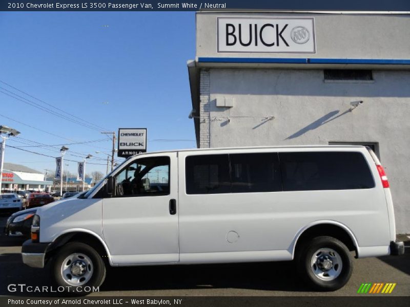 Summit White / Neutral 2010 Chevrolet Express LS 3500 Passenger Van