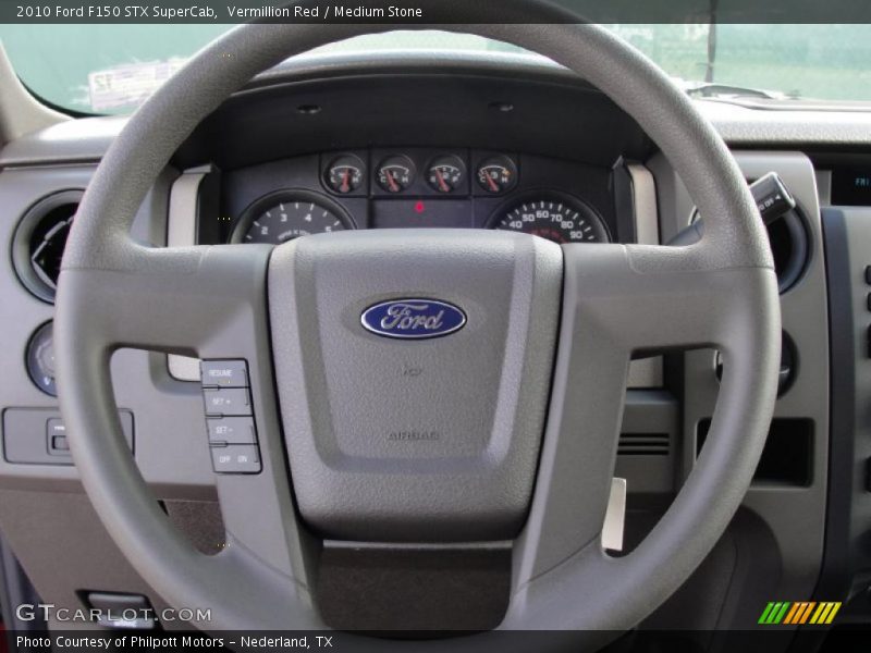 Vermillion Red / Medium Stone 2010 Ford F150 STX SuperCab