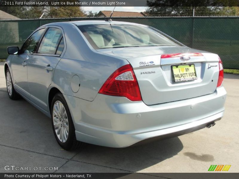 Light Ice Blue Metallic / Medium Light Stone 2011 Ford Fusion Hybrid