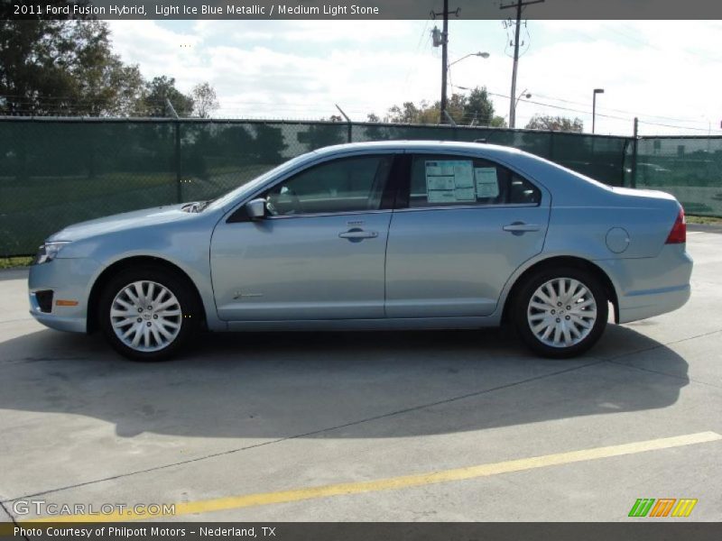 Light Ice Blue Metallic / Medium Light Stone 2011 Ford Fusion Hybrid