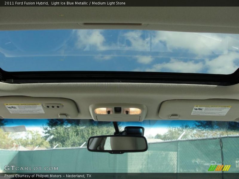 Sunroof of 2011 Fusion Hybrid