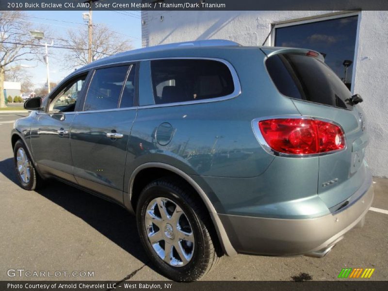 Silver Green Metallic / Titanium/Dark Titanium 2010 Buick Enclave CXL AWD