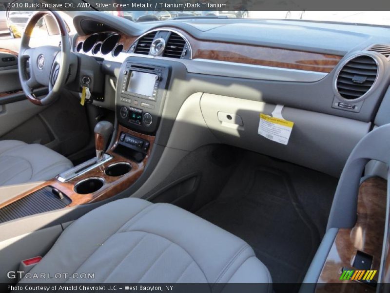 Silver Green Metallic / Titanium/Dark Titanium 2010 Buick Enclave CXL AWD