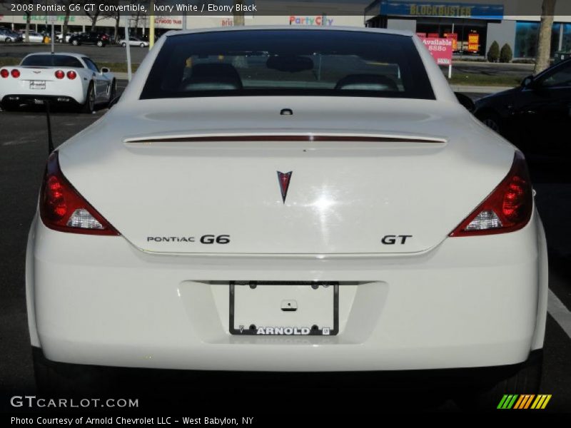 Ivory White / Ebony Black 2008 Pontiac G6 GT Convertible