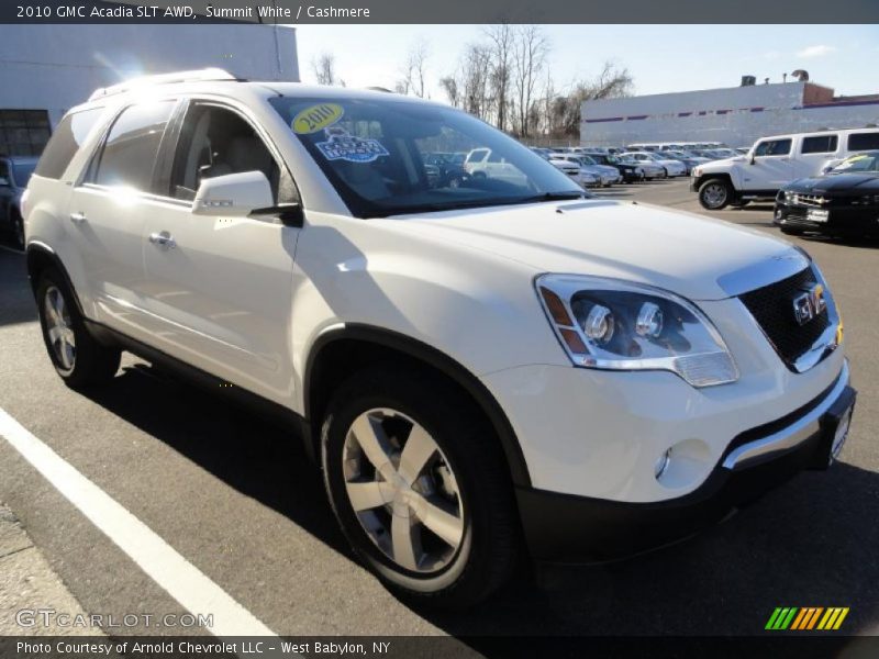 Summit White / Cashmere 2010 GMC Acadia SLT AWD