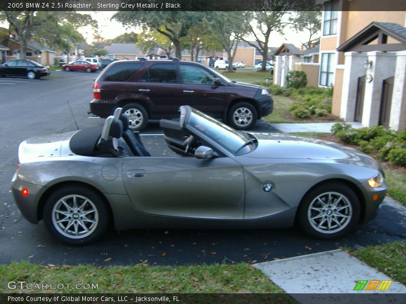 Sterling Grey Metallic / Black 2005 BMW Z4 2.5i Roadster